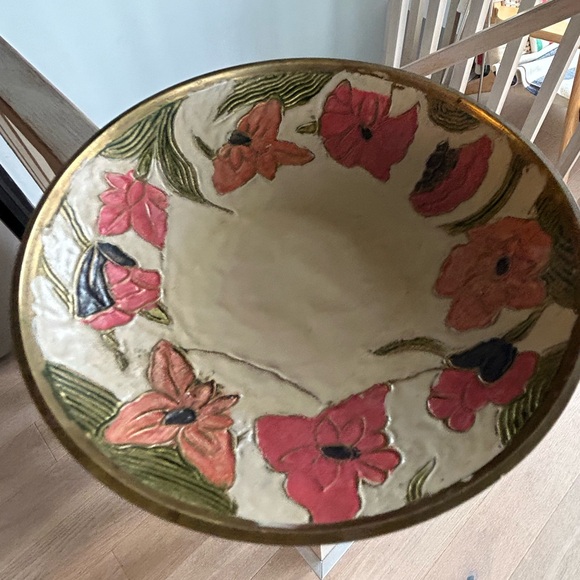 Cloisonné pedestal bowl /Made in India - Picture 3 of 5